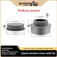 GO PEAK Newest Portable Pure Titanium Alcohol Furnace Liquid Solid Alcohol Outdoor Camping Hiking Backpacking Picnic Stove