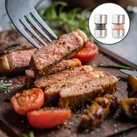 Pepper Mill Grinder 2 In 1 Pepper Mill Manual Stainless Steel Salt Pepper Grinder Seasoning Kitchen Tools Grinding for Cooking