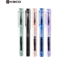 Kaco Fountain Pen Set 0.5MM EF Nib Transparent ัััะบะธ Stylo and Ink Sac Caneta Tinteiro Office School Writing Stationery Supplies