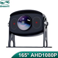 GreenYi 165° AHD 1920*1080P Car Rear View Camera Fisheye Lens IR Infrared Night Vision WDR Vehicle Camera For Bus Truck P786