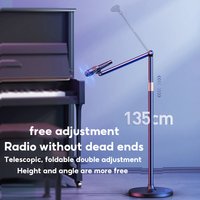 MoZhao Microphone Stand Floor Live Broadcast Microphone Integrated Vertical Folding Stands Boom Arm Microphone Mic Stand
