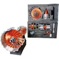 27cm DIY Turbofan Engine Aviation Model Assembly Kit Plastic Scientific Experiment Jet Aircraft Engine Models Power Toy