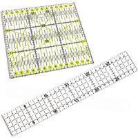 1PC Acrylic Ruler Quilting Patchwork Ruler Transparent Measuring Tools 15x15cm 5x30cm Gridded Design Sewing Craft DIY Rulers ZYF