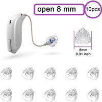 Hearing Aid Domes for Oticon Replacements,Minifit Open Bass Vent Domes(5mm/6mm/8mm/10mm),Universal Domes for Oticon Hearing Aid