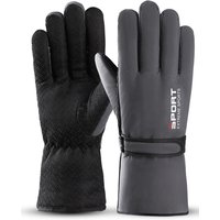 AliExpress NONE Winter Skiing Travel Full Finger Gloves for Men Thickened Warm Waterproof Riding Gloves Touch Screen Plush Motorcycle Gloves