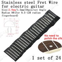 24pcs Fingerboard Frets Fret Wire For Electric Guitar nickel silve Stainless Steel 2.4MM 2.7mm 2.9MM HUATOOL