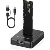 M.2 NVME SATA SSD Docking Station Base External SSD Hard Disk Enclosure 10G Online Reading Writing Speed SSD Case for M.2 Drive