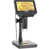 TOMLOV DM4W Weighing Scale Microscope 200X Zoom 4.3" Digital Coin Microscopes Error Coin Magnifier for Collectors, Jewelers