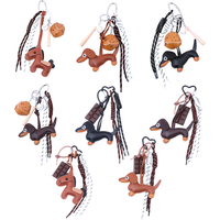 Braided Rope Bag Pendant High-grade Keychain Pendant Ruth's Same Style Dachshund Pendant Suitable For Phone Bag Accessories