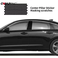 Car Adhesive Vinyl Wrap Honeycomb B-pillar Vinyl Decal DIY Waterproof Center Column Decoration Decor Universal Car Accessories