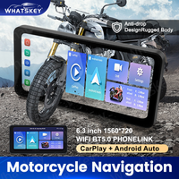 6.3 Inch IPS Touch Screen Motocycle GPS Wireless Carplay Waterproof Bluetooth Moto Navigation USB Cable Bracket Upgrade Optional
