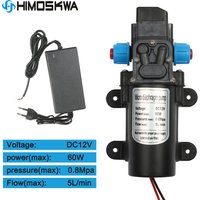 Micro Pompe à Eau Électrique à DiaphLeurs me, 12V, 60W, Joli existent, 5L/min, Haute Pression, pour Lavage de Voiture, 0,8 MPa, 5L/min