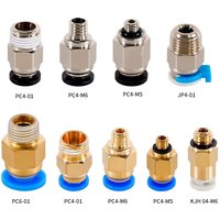 10pcs 3d Printer Accessories PC4-M6 PC4-M10 Male Straight Pneumatic PTFE Tube Push in Quick Fitting Connector for Creality Ender