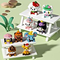 Animal Party Building Blocks Assembled Toys Tiger Giraffe Elephant Tiny Particles Animal Desktop Ornaments Educational Gifts