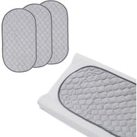 3Pcs Waterproof Changing Pad Liners Washable Reusable Baby Diapers Changing Mats Liner Bamboo Cotton Newborn Bedding Baby Gift