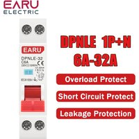 18MM RCBO 1P+N AC 230V 50/60Hz 6KA Residual Current Differential Automatic Circuit Breaker With Over Current Leakage Protection