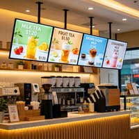 Custom LED Menu Light Box Ultra Thin Hanging Digital Display Illuminated Advertising Light Board Bubble Tea Shop Cake Shop Cafe