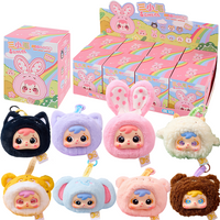 Samuel Mini Small Animal Lily Rabbit Town Baby Three Anime Figure Plush Doll Bag Pendant Key Chain Blind Box Toys Birthday Gifts