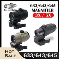 Eotech G33 G43 G45 Sight Fixed 3X 5X Magnifier Scope With Switch to Side Quick Detachable QD Mount For Airsoft Hunting Tactical