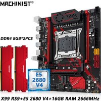 MACHINIST X99 RS9 Motherboard LGA 2011-3 Intel Xeon E5 2680 V4 CPU And DDR4 16GB RAM Optional Kit four channels Memory USB3.0