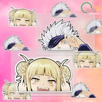 Cartoon Car Sticker for Himiko Toga My Hero Academia Peeker Peek Anime Vinyl Stickers JDM Window Trunk Bumper Decal