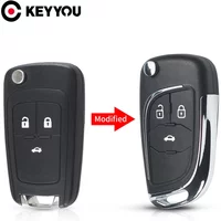 KEYYOU Modified Flip Remote Car Key Shell For Chevrolet Cruze Epica Lova Camaro Fit Buick Opel Vauxhall Insignia Astra Fob Case