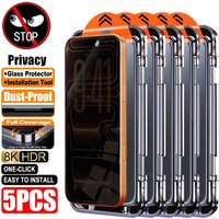 5PCS Dust Free Anti Spy Screen Protector For iPhone 17 16 Pro Max 12 13 Mini 14 15 Pro Max Plus 16e Air Privacy Tempered Glass