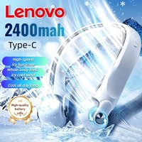Lenovo Hanging Neck Fan Ultra Long Endurance Silent Cooling Powerful Wind Bladeless Electric Fan, Outdoor Air Conditioner 2026