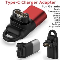 Type-C Charging Adapter Compatible with for Garmin Fenix Models 7,7S,7X,6,6S, Forerunner Models 970,570,265,165,Without Battery