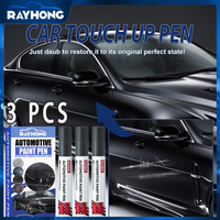 Automotive Touch Up Paint Black Gloss OEM Color Match Pen 3 Set Chip Repair Kit for Car Scratches Restores Factory Finish Winter