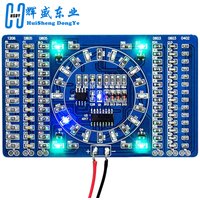SMD NE555 CD4017 Rotating Flashing LED Components Soldering Practice Board Skill Electronic Circuit Training Suite DIY Kit