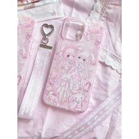 Cute Lolita Anime Girl Creative Pink Phone Case For iPhone 17 16 15 14 12 13 11 Pro Max XR XS MAX 7 8 PLUS MINI Y2K Gift Cover