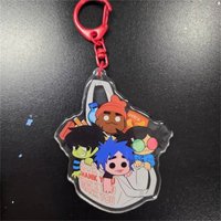 Gorillaz Humanz Double-Sided Acrylic Keychain Cartoon Character Pendant