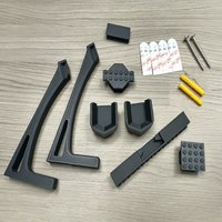 Wall-mounted Display Stand for LEGO 75393 Star Wars TIE Fighter and X-Wing Mix & Match set DIY Building Block Wall Bracket