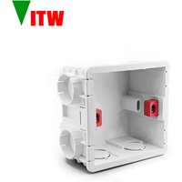 Vitw Wall socket installation bottom box, 86mm * 86mm junction box concealed and buried in the wall, EU switch accessories