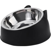 Eco-Friendly 1PcStainless Steel Cat Bowl, 15° Inclined Pet Food Dish with Non-Slip Base, Anti-Choke Feeder for Cats/Kittens/Dogs