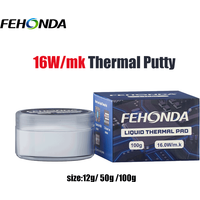 50g 100g Thermal Putty Fehonda LTP65 16W/Mk Liquid Thermal Pad for GPU Putty Thermal for CPU Heatsink PC Gaming Laptop Cooling