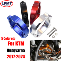 For KTM XC XCW XCW EXC SX For Husqvarna TE TC TX 250 300 2017-2024 Motorcycle CNC Exhaust Tip Muffler Pipe Clamp With Flanges