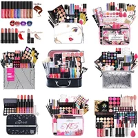 POPFEEL Makeup Full Kit Female Make Up Set Eye Shadow Eyeshadow Palette Lip Gloss Mascara Eyeliner Brushes Bag Make-up for Women