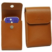 Carrying Case PU Leather Shockproof Portable Storage Bag Waterproof Handbag with Lanyard for Anbernic RG34XX Retro Game Console
