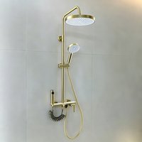 Three/Four Ways Water Outlet Shower System Set Wall Mounted Bathroom Shower Faucet Set Rainlfall Pressurized Bathroom Shower Set