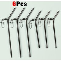 6pcs 9cm/12cm Small Style Brass Tube Fishing Tackle Anti Tangle Booms Fishing Balance Connector Carp Fish Accessories
