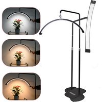 Fosoto Multi-directional Half-Moon LED Lash Ring Light For Professional Eyelash Tattoo Makeup Salon Photography Live Stream