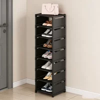 Tool Free Assembly Metal Shoe Rack Adjustable 4/6/8 Tier Multi Layer Footwear Organizer Entryway Dorm Home Sneaker Storage Shelf
