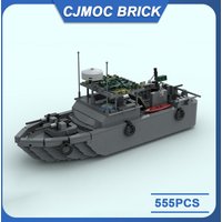 MOC Classic Ship Model Patrol Boat River PBR Technology Modular Building Block set Brick Toys Kids Collector Christmas Gifts