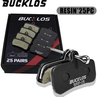 BUCKLOS 25 Paar Harz-Bremsbeläge für SHIMANO D02S D03S N03A N04C H03C H03A, verschleißfeste hydraulische Bremsbeläge, MTB-Bremsbeläge, Fahrradteile