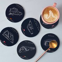Formula 1 Imola Monaco Circuit F1 1pc Pattern Coaster Tea Cup Heat Insulation Pad Anti-scalding Anti-slip Table Bowl Plate Mat