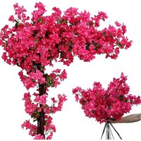 16Pcs Artificial Bougainvillea Flowers Silk Long Stems Full Blossoms for Wedding Home Table Centerpiece Shower Event Backdrop In
