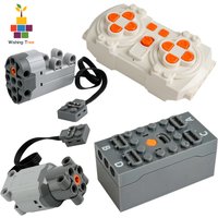 APP Programmable Building Blocks Kit with Servo Motor & 8-Speed Remote Control, Compatible PF MOC System