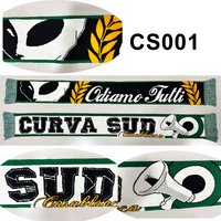 145*18 cm Size Curva Sud Odiamo Tutti Scarf Elastic Scarf for Fans Double-faced Knitted CS001